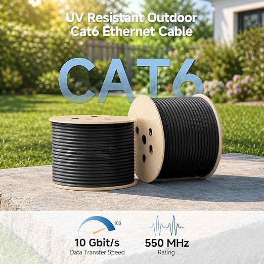 Cable Matters Cable Ethernet Cat6 Exterior 500ft 10Gbps UTP Cobre Sólido miniatura 2