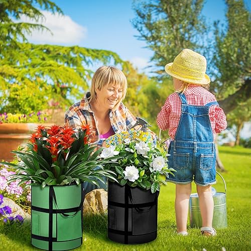 Miniatura 7 de Paquete de 2 bolsas de cultivo de papas de 7 galones con ventana de cosecha, bolsas de cultivo de plantas de jardín con solapa y asas, macetas de