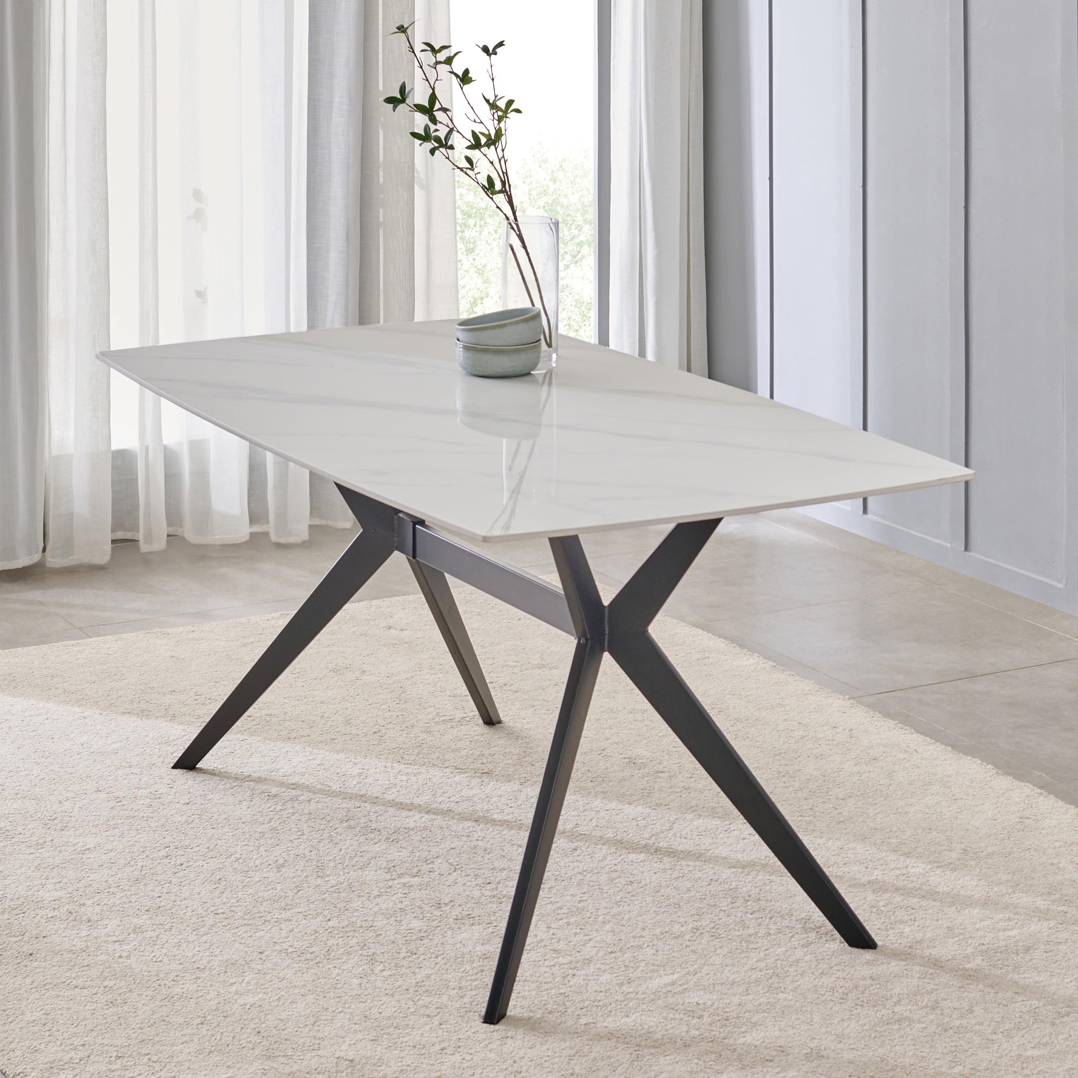 Home Centre Rika Sintered Stone 6-Seater Dining Table - White-image-24