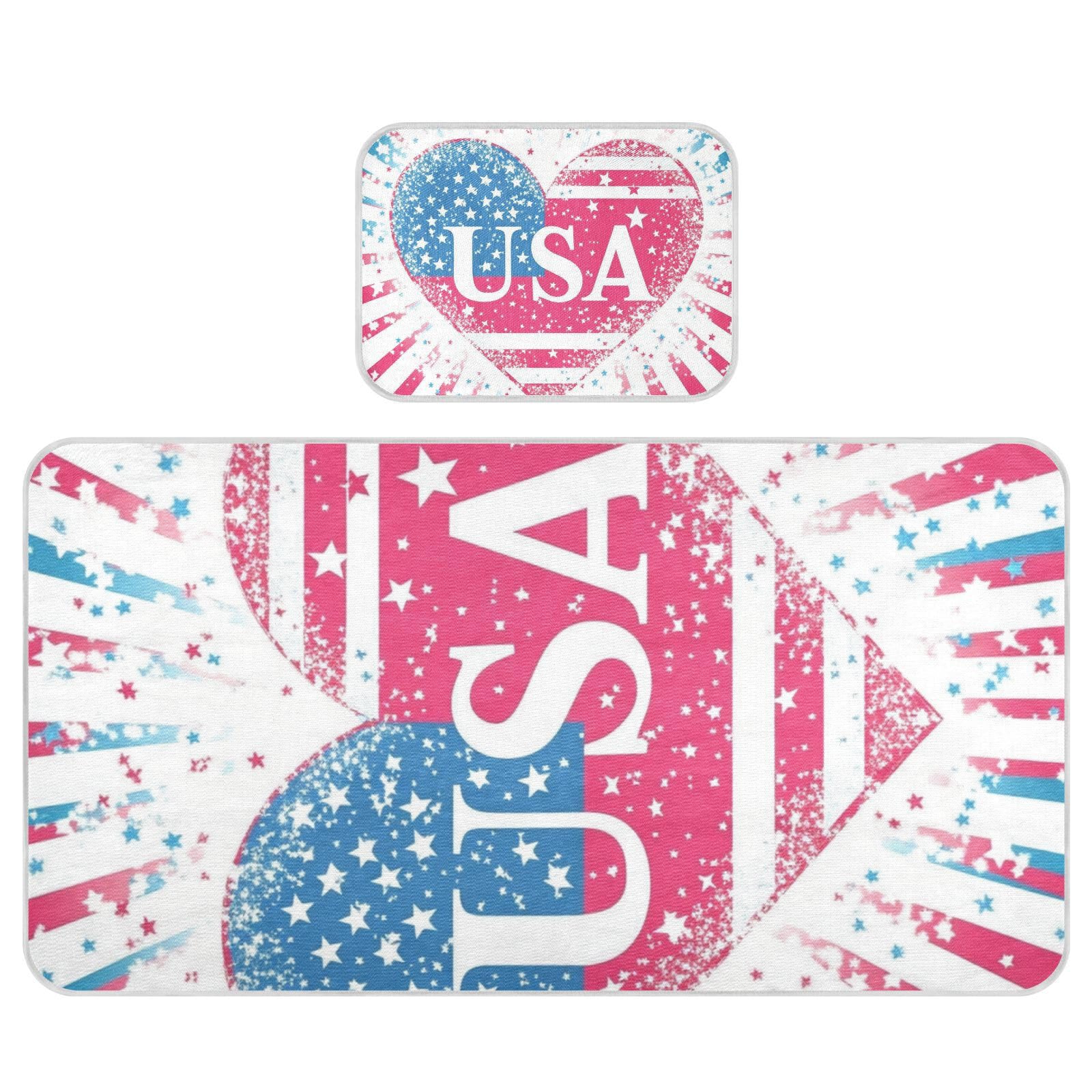 4th of July Independence Day Love red Cooling Baby Mattress Protector Pads 28