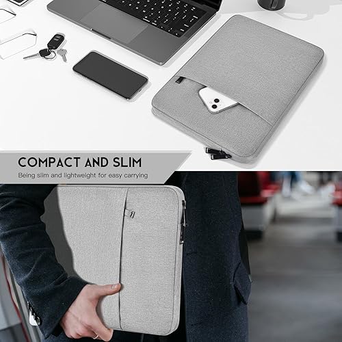 Vista 60 de Funda impermeable para laptop HP Envy 17/HP Pavilion 17/Omen 17, Acer Predator 17/Aspire 17.3, Dell Inspiron 17, Lenovo, HP, MSI GS75, bolsa Gris