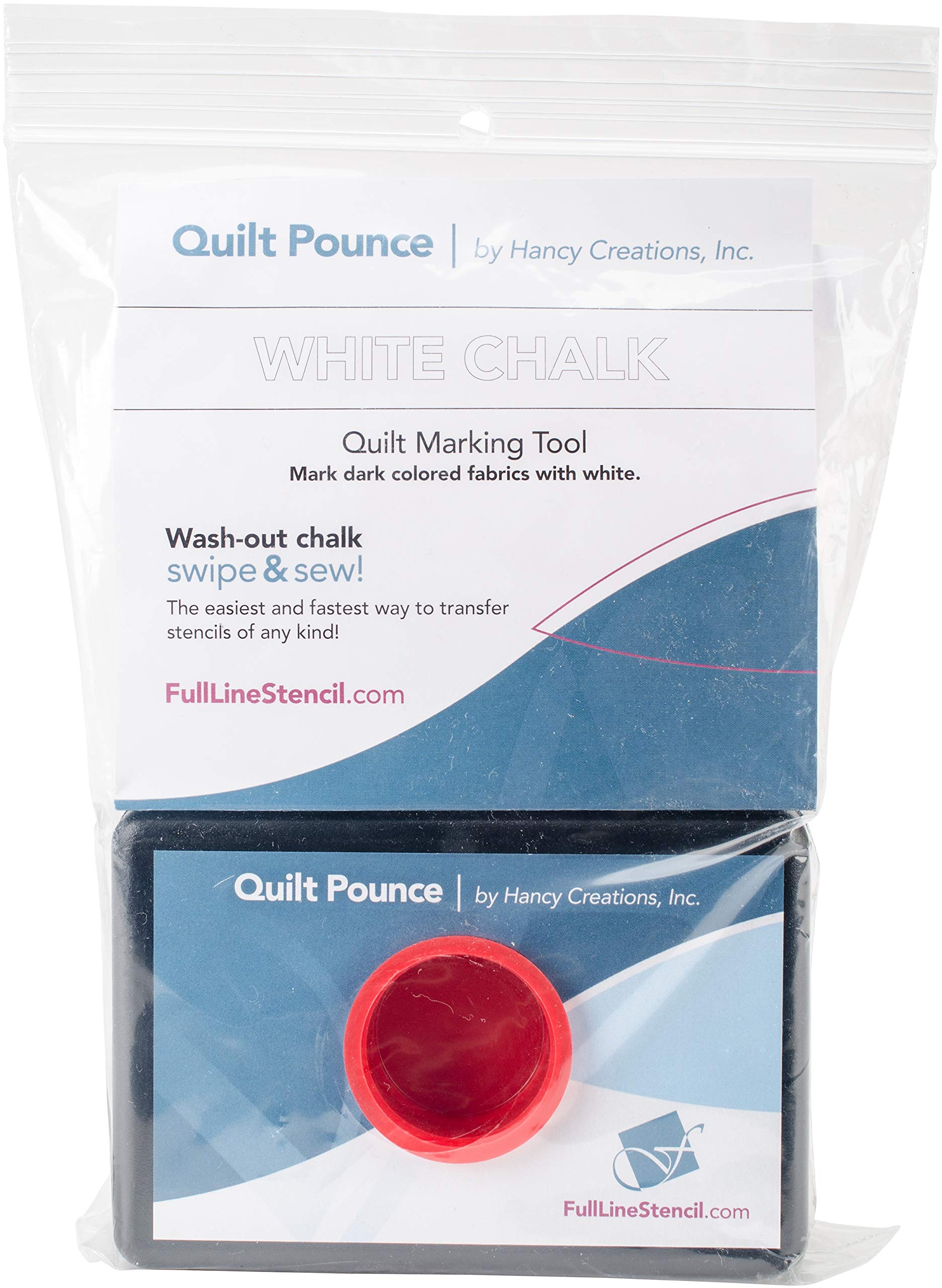 Hancy Quilt Pounce Pad W/Chalk Powder 5/Pk-4oz White, 5 Pack