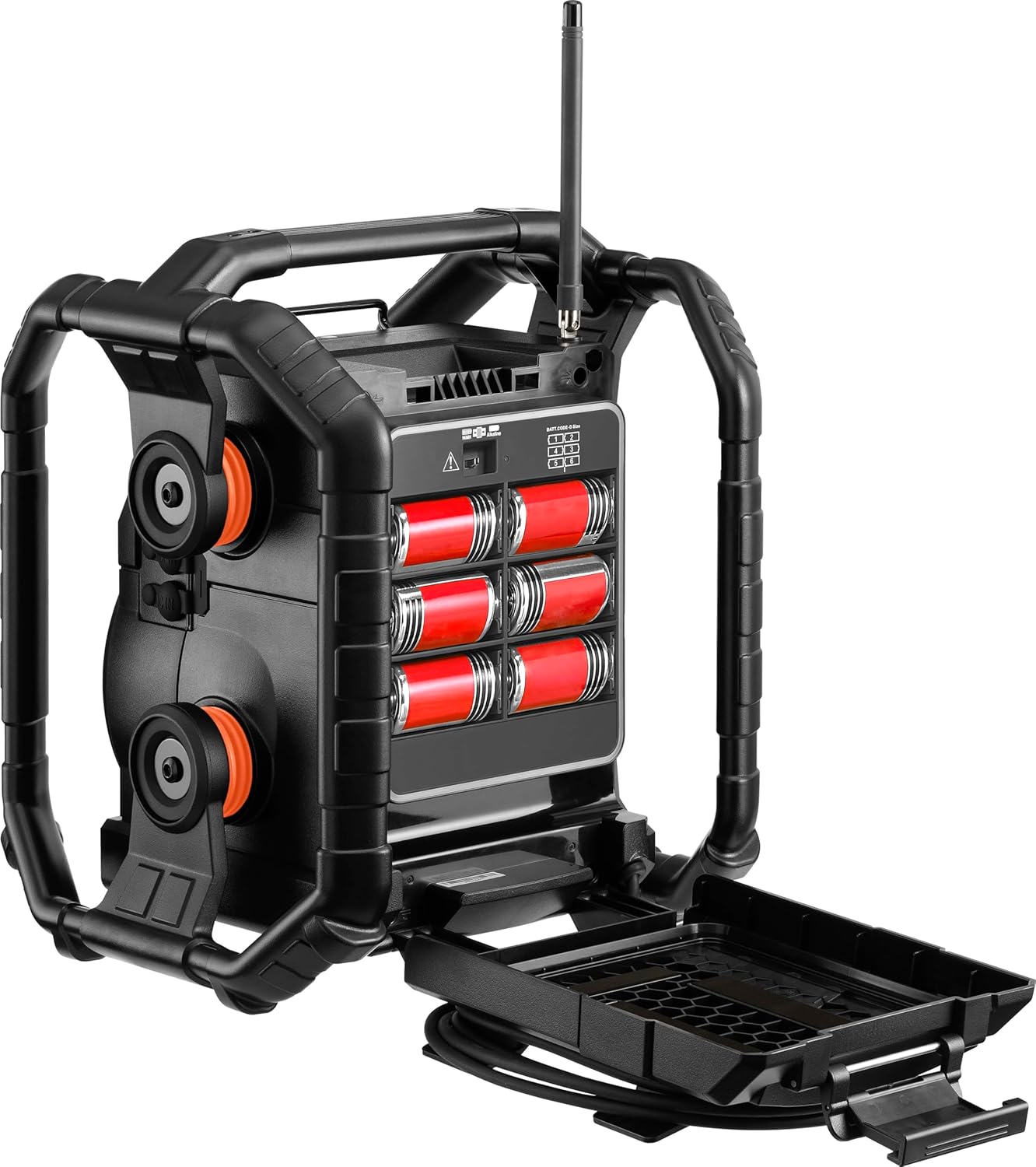 Sangean U7HD Jobsite Radio with Bluetooth, HD Radio, AM/FM, AUX, TWS, Dustproof and Waterproof Design, and Smart Battery Charger