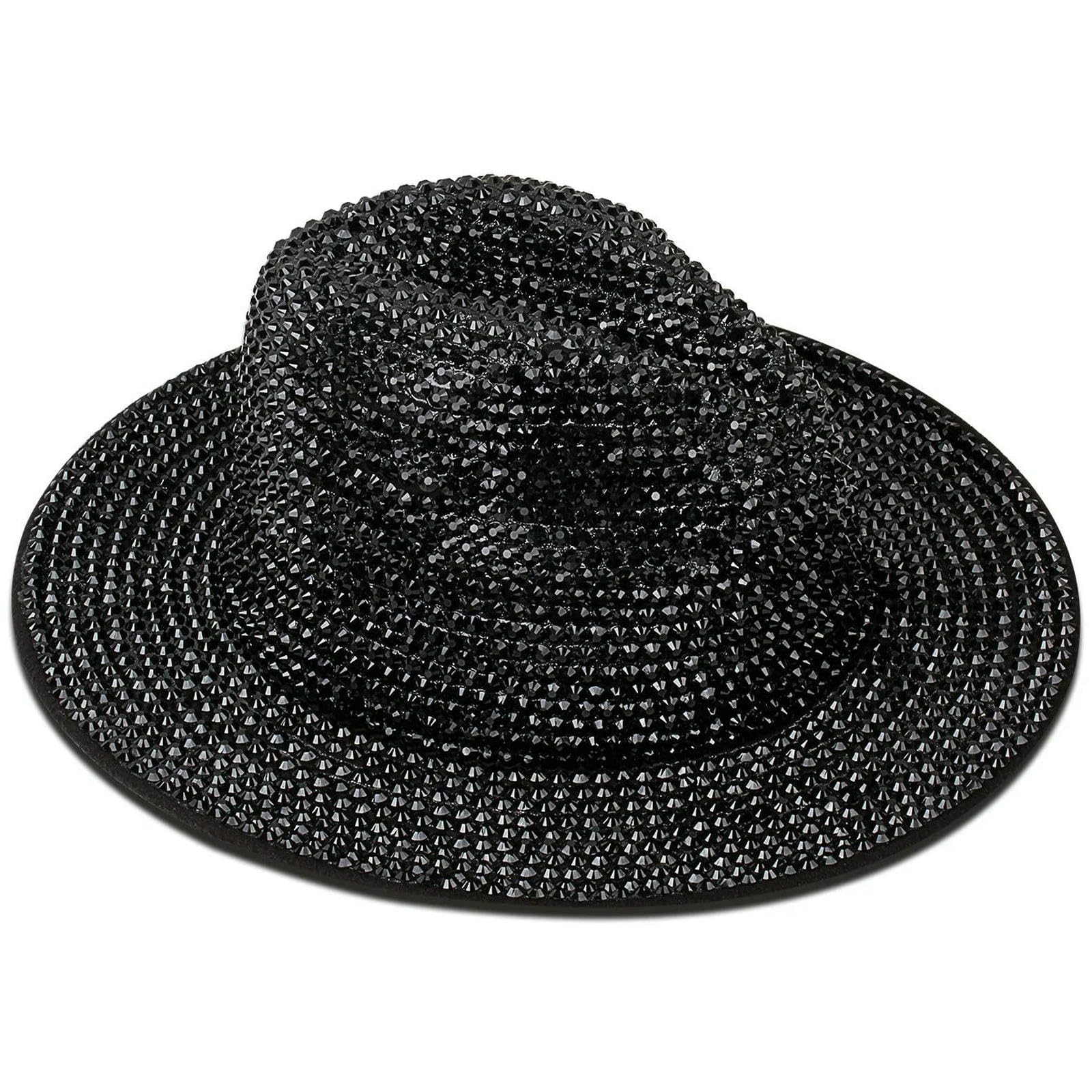 Cappello da Pescatore A Secchiello con Palla Cilindro Moda Uomo Donna Stile Hip-Hop retrò Specchio-Vetro Bianco M-m56-58 Cm