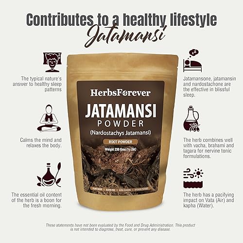 Miniatura 5 de Jatamansi Powder - Nardostachys Jatamansi - Hierba para aliviar el estrés - Actúa como un tónico cerebral - Ayuda a mejorar la memoria - Sin OMG,