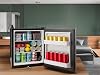 Subcold Aire30 LED ثلاجة صغيرة | 30 L الجدول الأعلى نموذج | ثلاجة خالية من الصقيع الهادئ لغرف النوم والفنادق | قابلة للقفل مع باب صلب وضوء LED داخلي (أسود) [فئة الطاقة E]