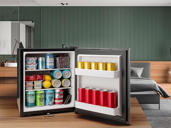 Subcold Aire30 LED Mini Fridge | 30L Table Top Model | Quiet Frost Free Fridge for Bedrooms & Hotels | Lockable with Solid door & interior LED light (Black) - 2