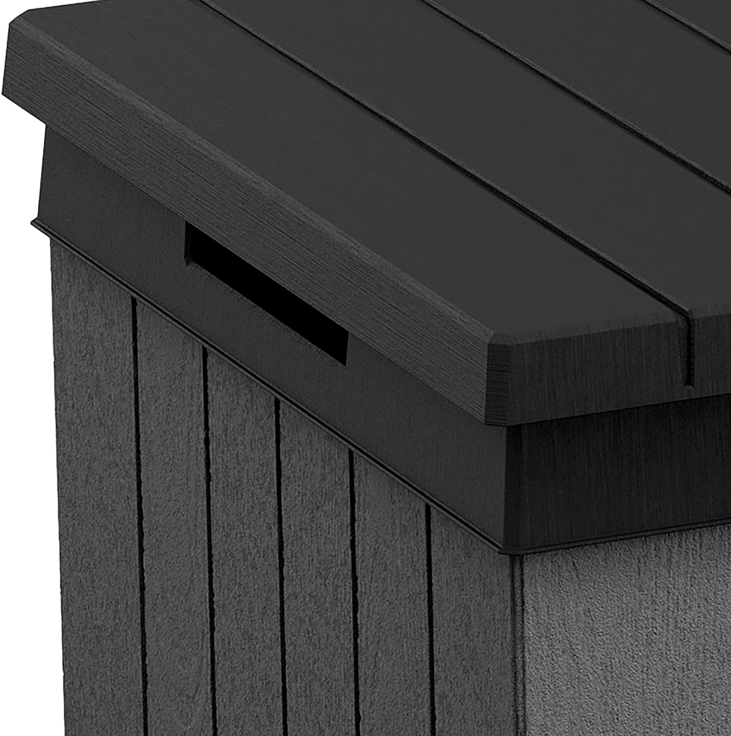 Keter Darwin 662L Outdoor Garden Furniture Storage Box Grey Evotech+ Wood Look and Feel | Fade Free | All Weather Resistant | Safe and Secure | Zero Maintenance | 2 year Warranty