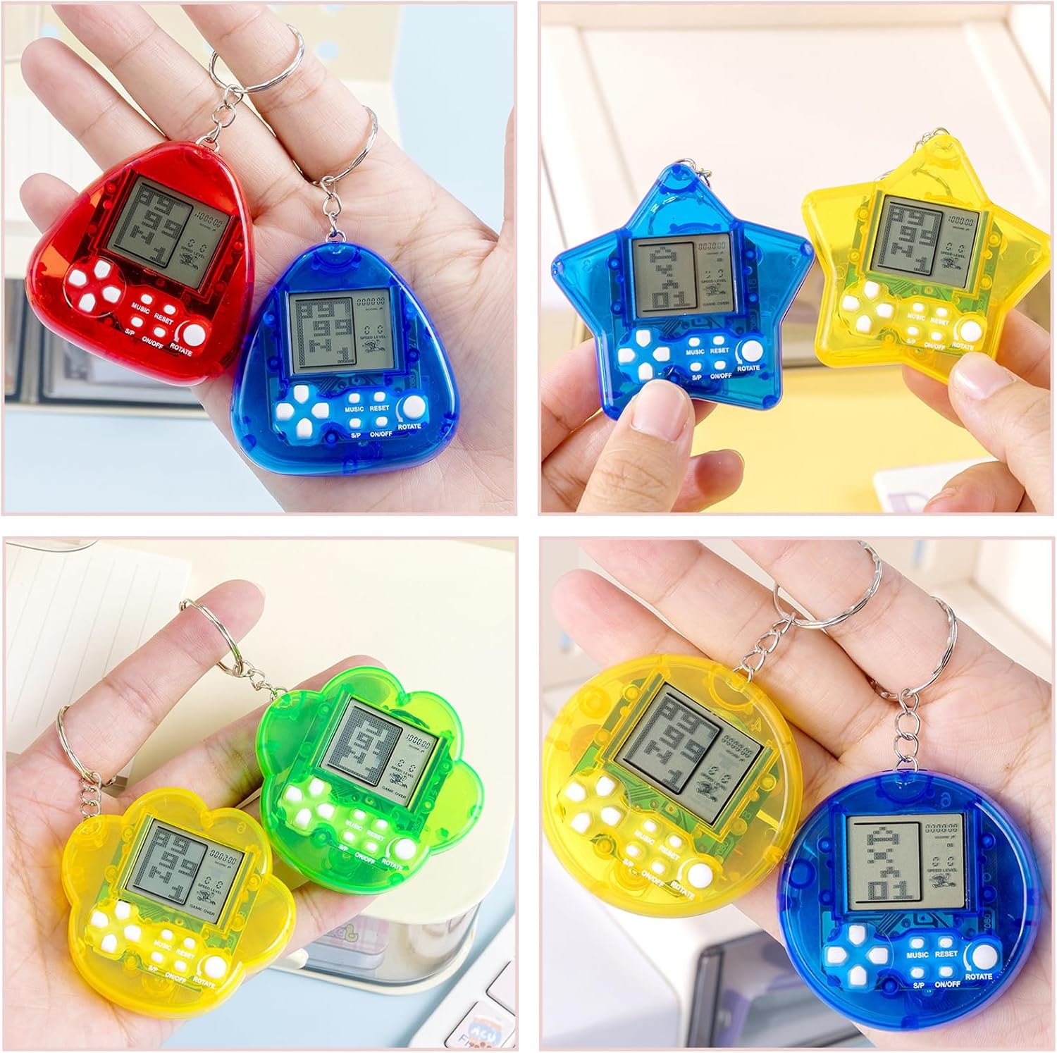 DOEA 24Pcs Video Game Party Favors for Kids, Arcade Keychain, Bulk Party Supplies for Birthday, Goodies Bags Stuffer Valentines Gifts for Kids Classroom Prizes