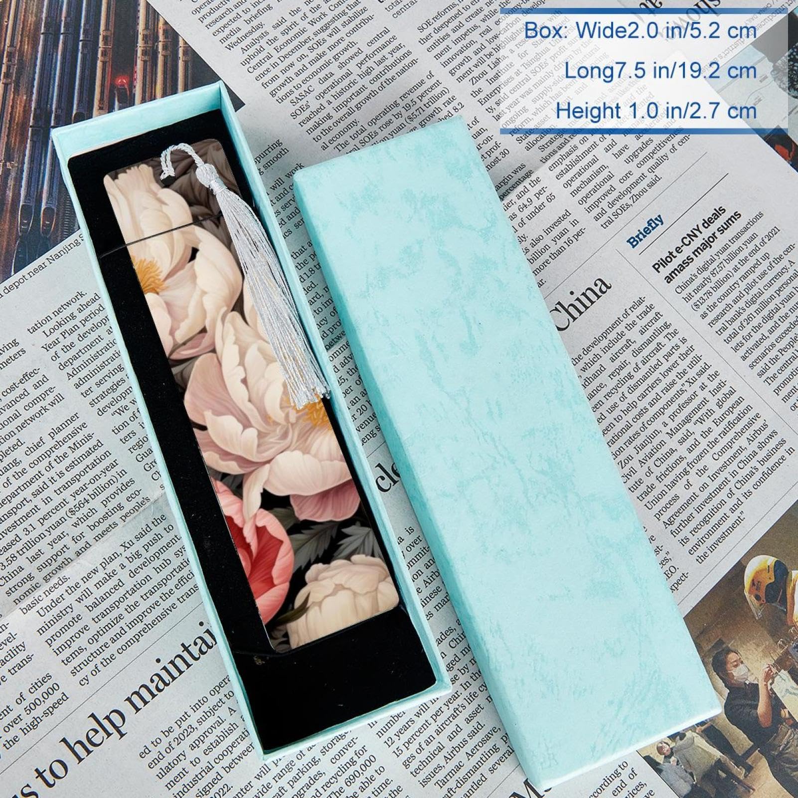 Flower Leaf Metal Bookmark Tassel Pendant Retro Stationery Reading Book Clip Student Gift School Office Supplies Pagination Mark - 21