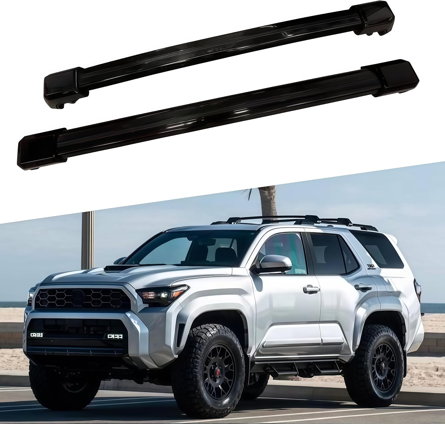 Roof Rack Cross Bars Fit for Toyota 4Runner N500 2025 2026 with roof Side Rails Anti Theft Aluminum Crossbars Cargo Luggage Carrier 2PCS Black
