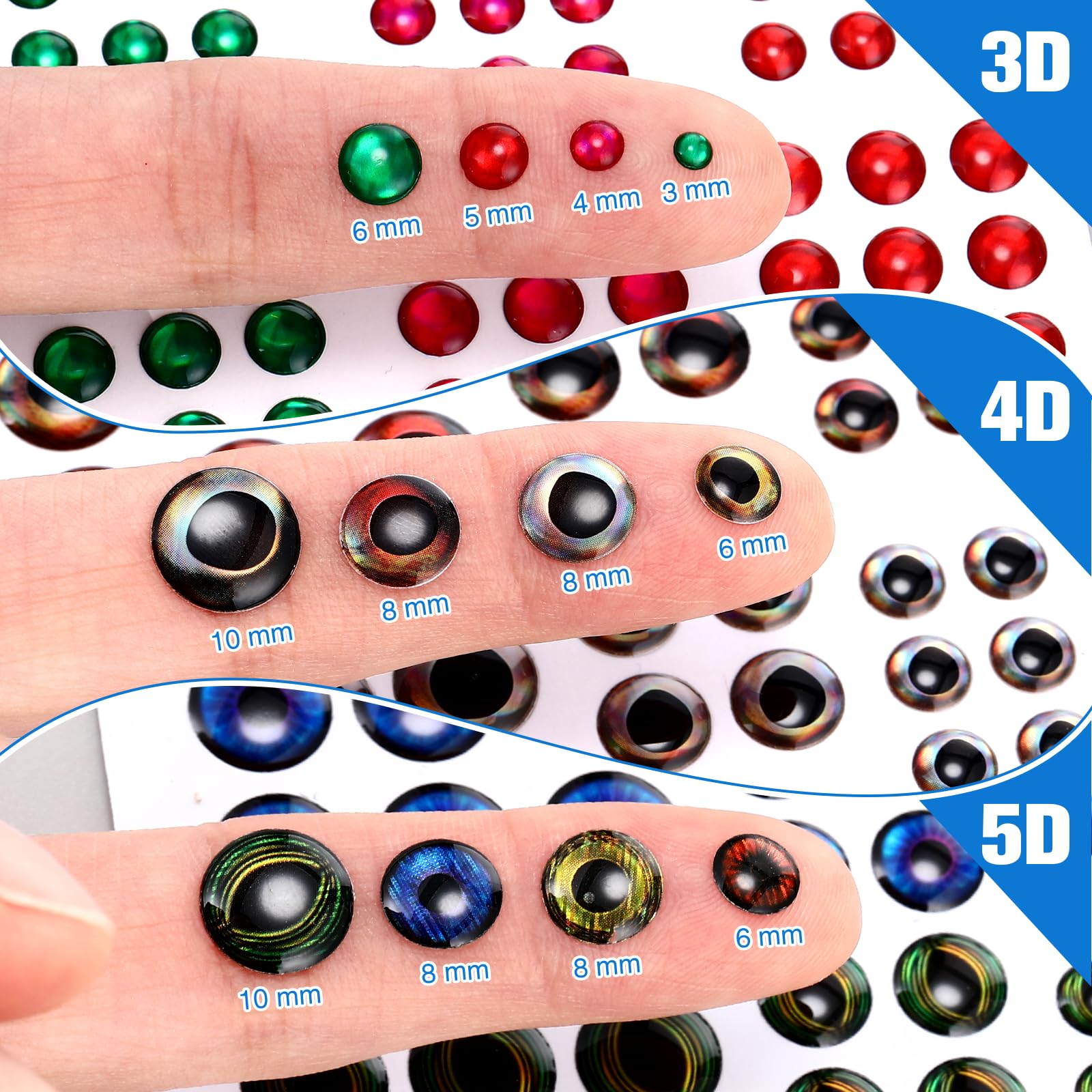 Amazon.com : Gejoy 1242 Pieces 3D 4D 5D Fishing Eyes Oval Realistic Lure Eyes for Making Fishing Bait Fly Tying Streamers Lures Crafts, 6 Sizes: 3 mm/ 4 mm/ 5 mm/ 6 Amazon.com : Gejoy 1242 Pieces 3D 4D 5D Fishing Eyes Oval Realistic Lure Eyes for Making Fishing Bait Fly Tying Streamers Lures Crafts, 6 Sizes: 3 mm/ 4 mm/ 5 mm/ 6