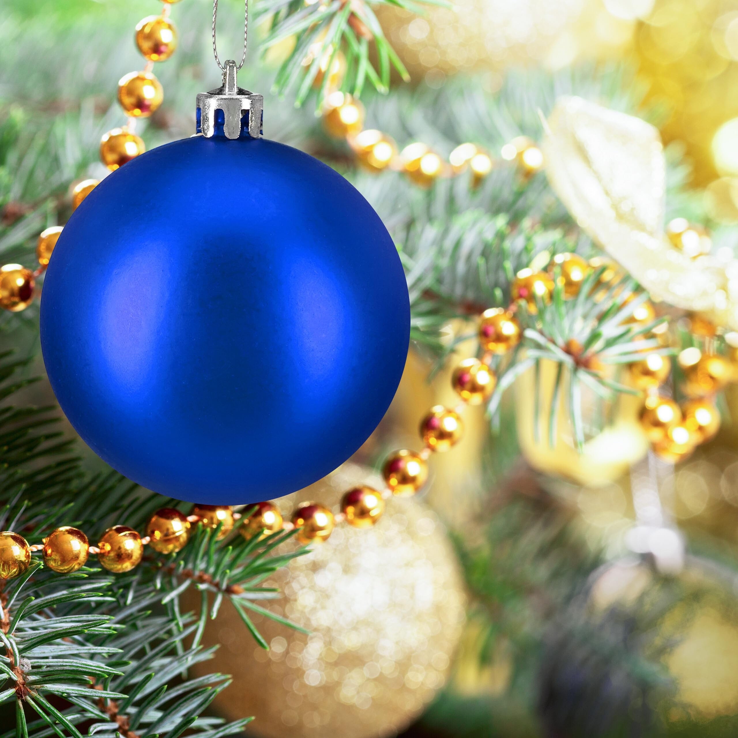 Lot De 50 Boules De Noël Argentées – 6 Cm – Déco Sapin Brillante Et Pailletée - 8