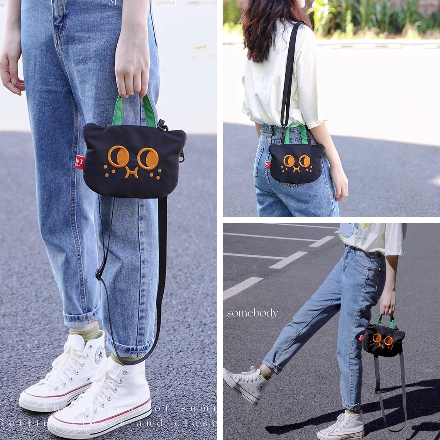 Black Cat Crossbody Purse for Teen Girls, Girls Purse and Birthday Gifts,Small Cell Phone Purse for Women | Lightweight