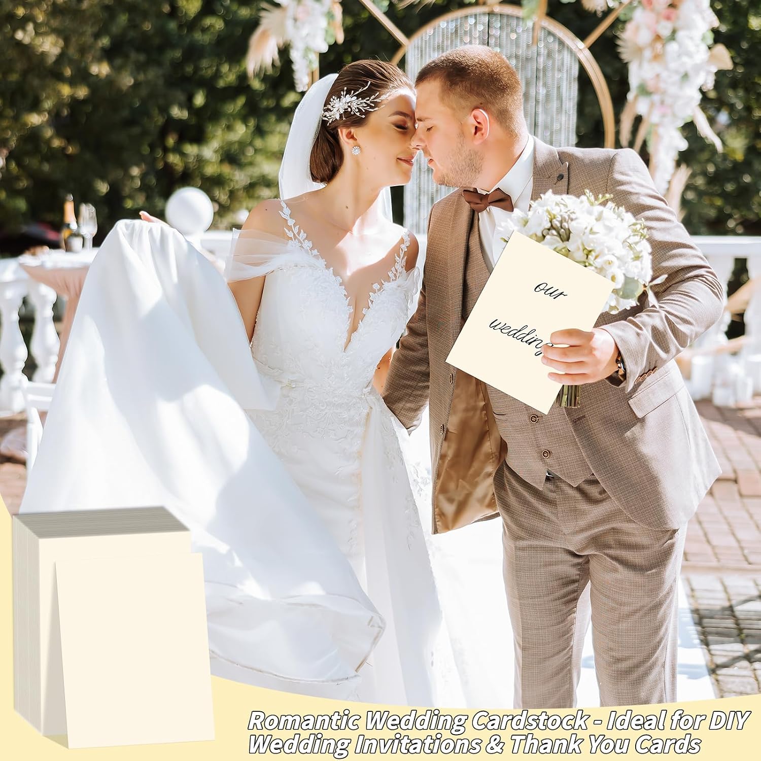 Cream Cardstock Paper 8.5 x 11 in, 100 Sheets, 180 GSM 65 lb
