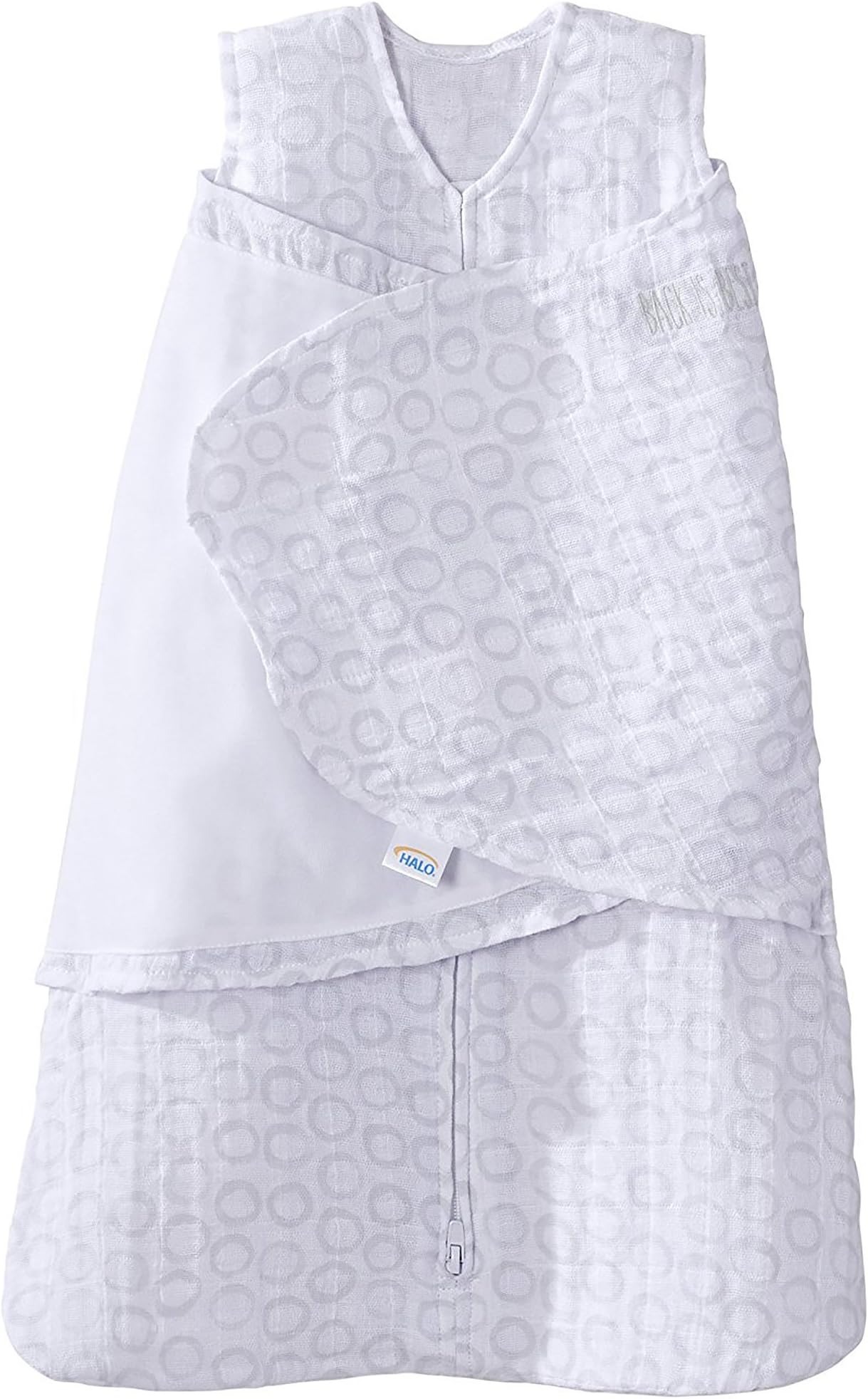 Halo Sleep Innovations Sleepsack Swaddle, Small, Grey Circle
