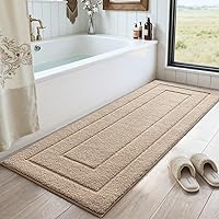 Vista 19 de DEXI - Alfombra de baño antideslizante, absorbente, de alta calidad, lavable a máquina, cómoda alfombra para cuarto de baño