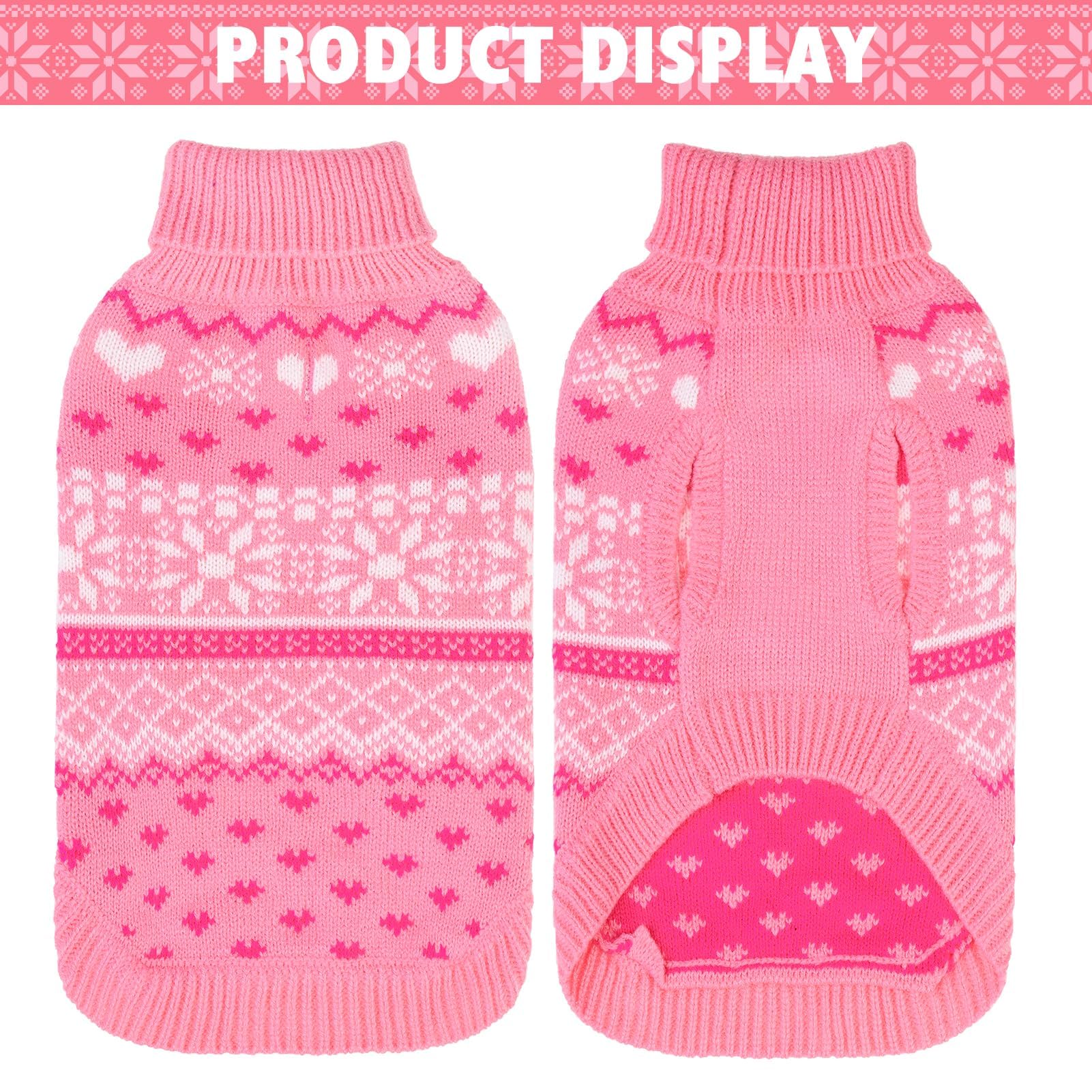 SCENEREAL Dog Sweaters for Large Medium Small Dogs Soft, Warm Turtleneck Puppy Clothes Sweatshirt - Image 4