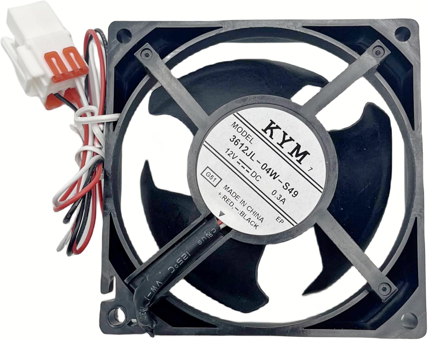 3612JL-04W-S49 Refrigerator Evaporator Freezer Motor Fan Compatible with Samsung Refrigerator, Replaces for DA31-00287A AP5914786 PS9603956 EAP9603956 3967908 U92C12MS1B3-52 DC12V 0.3A