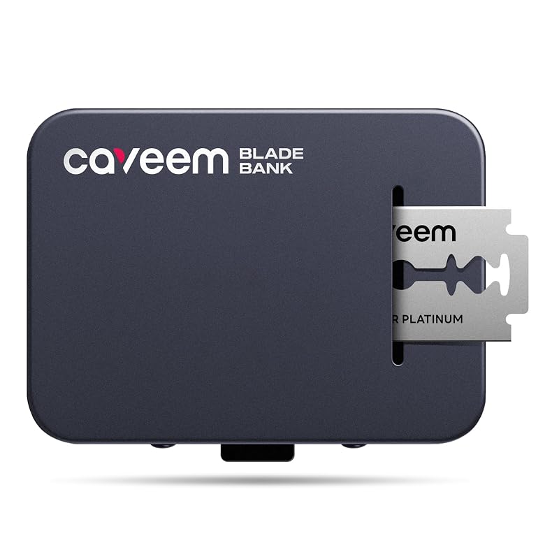 CAVEEM Recipiente para Descarte de Lâminas, Metal Preto
