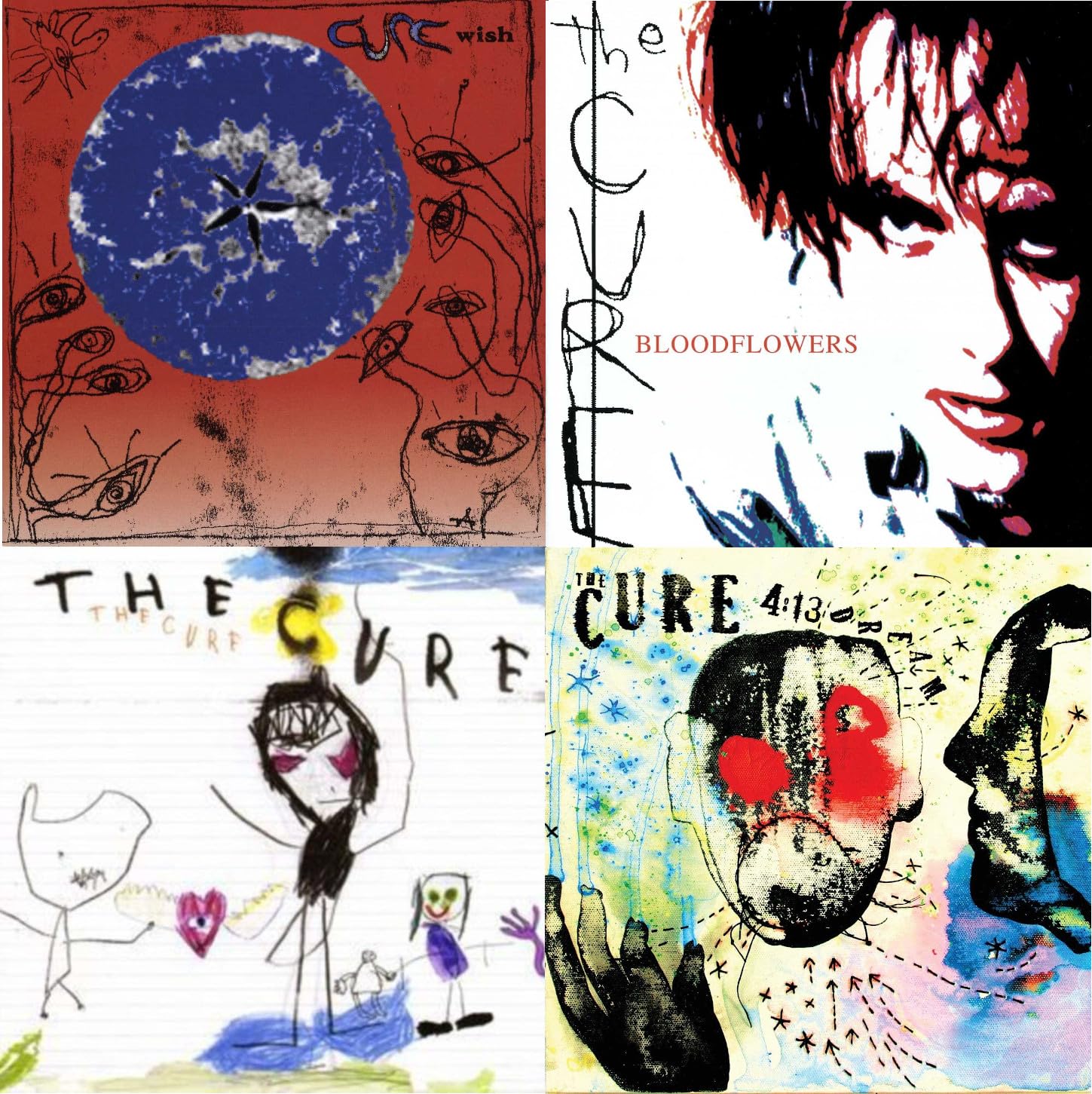 Wish - Bloodflowers - The Cure - 4:13 Dream - The Cure Greatest Hits - 4 Compact Discs - Album Bundling
