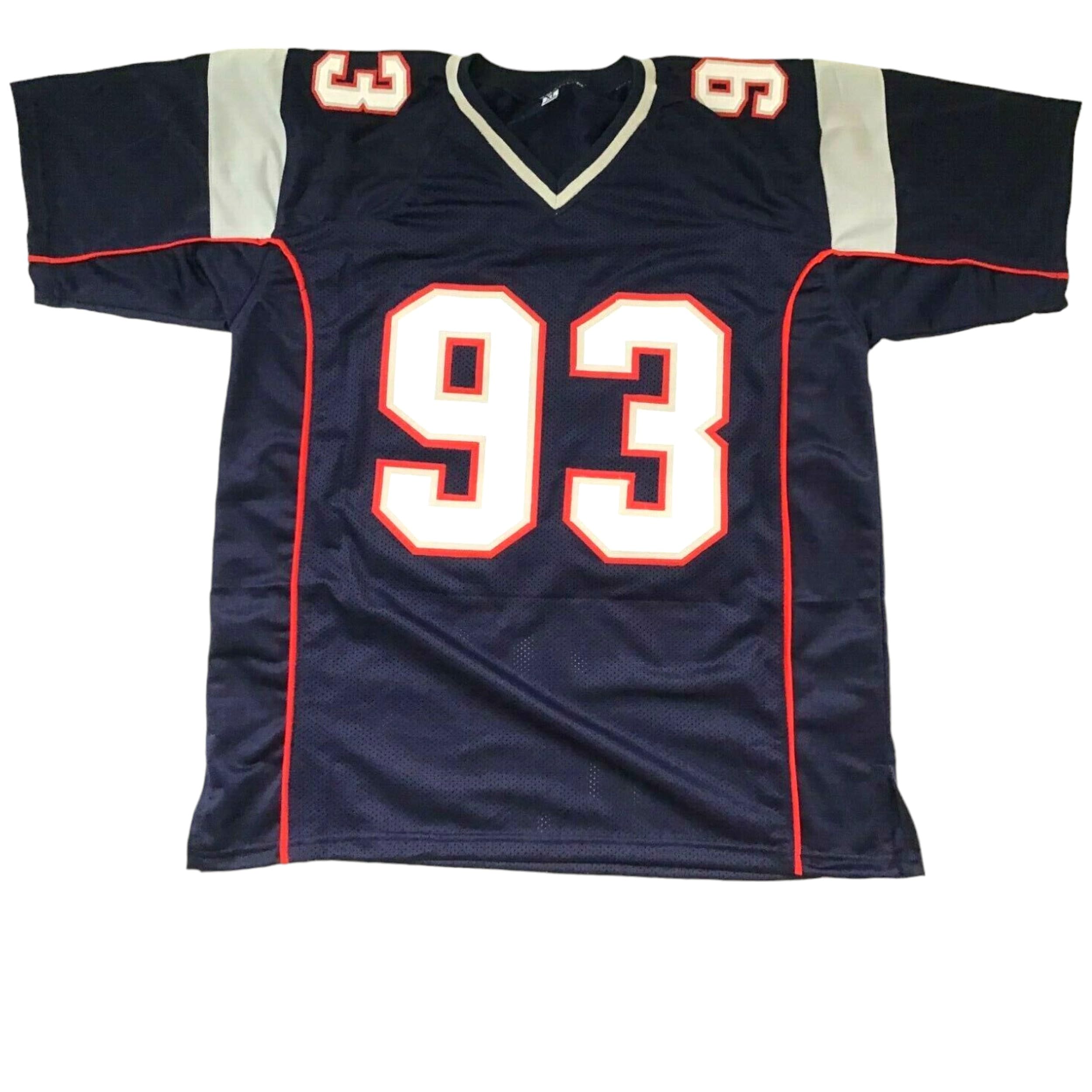 Generic Richard Seymour Blue Jersey Stitched Custom Football New No Brand/Logos (US, Alpha, Large, Regular, Regular, Blue)