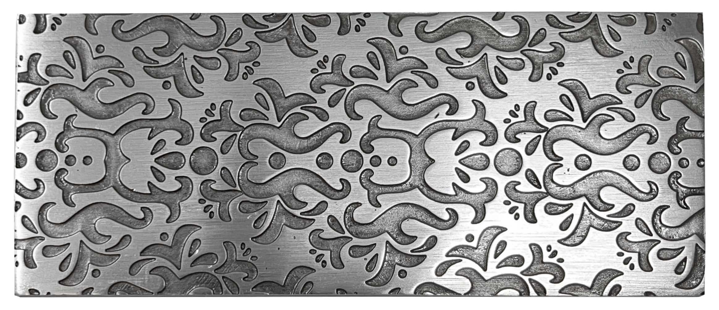 Texture Pattern Plate Style #17 for Press or Rolling Mill Ornate Abstract Embossing Relief Jewelry Making Metal Forming Tool