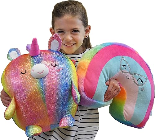 Miniatura 7 de KIDS PREFERRED Pal - Unicornio redondo grande brillante - Sparkler - Peluche de animal de peluche de 11.5 pulgadas 91905 multicolor