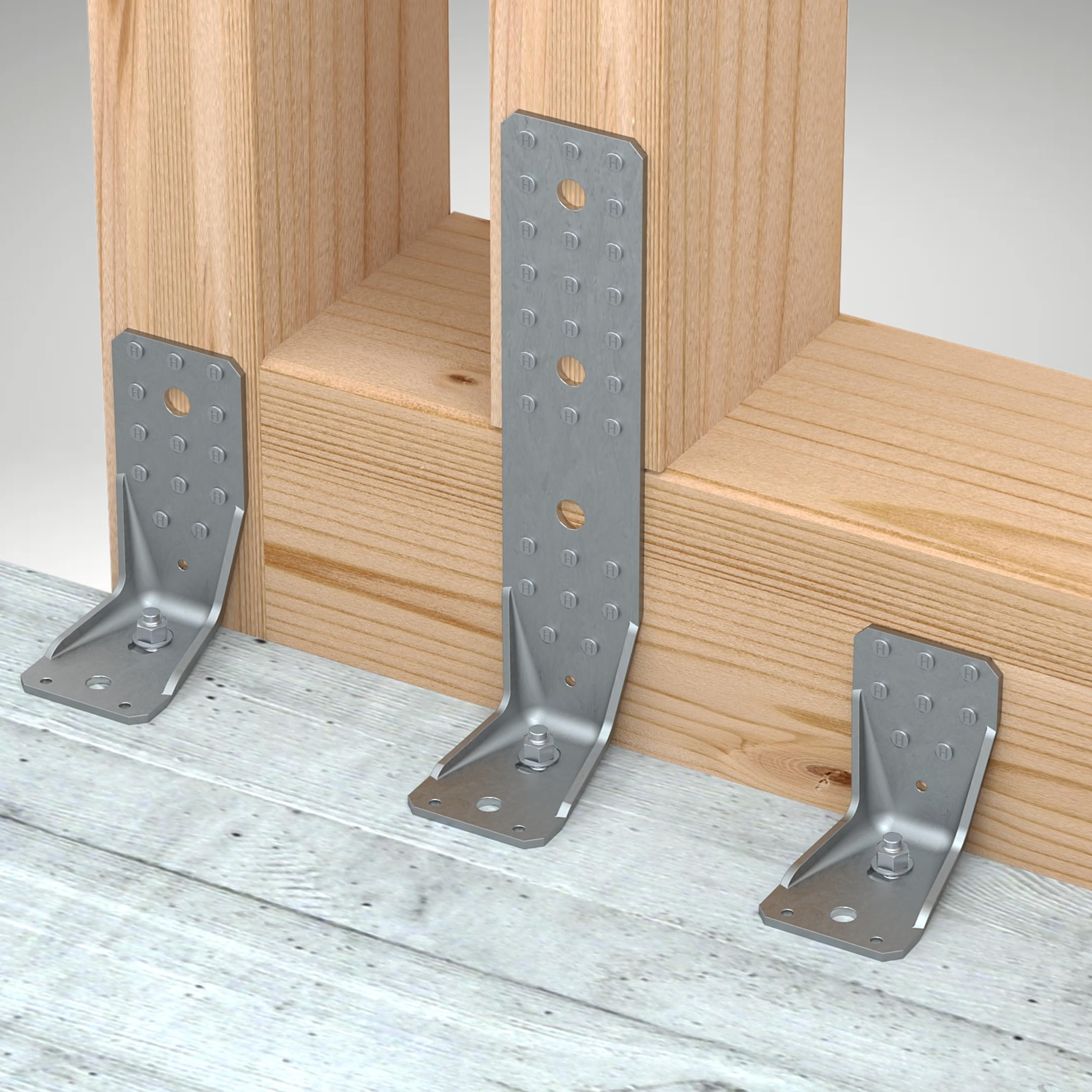 EuP Winkelverbinder Set KR 285 Langloch, 25 Stück, 285x88x65x3,0mm | Stahl verzinkt, Extra stark, Für Holz, Beton, Stahl, Mauerwerk-Anschluss