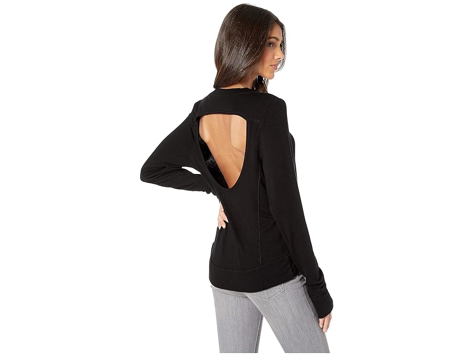 

good hYOUman Jules Enjoy Today Sweater (Black/Sand) Women's Clothing, Tan