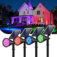 Vista 16 de InnoGear - Luces solares para exteriores, impermeables, con energía solar, 2 en 1, iluminación decorativa de pared y luces para paisaje