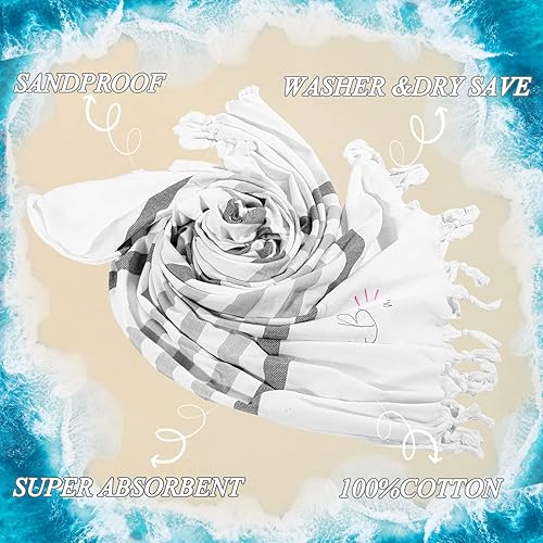 Miniatura 4 de 6 toallas de playa para novia, toalla de dama de honor para despedida de soltera, luna de miel, regalos de despedida de soltera de gran tamaño 35.43