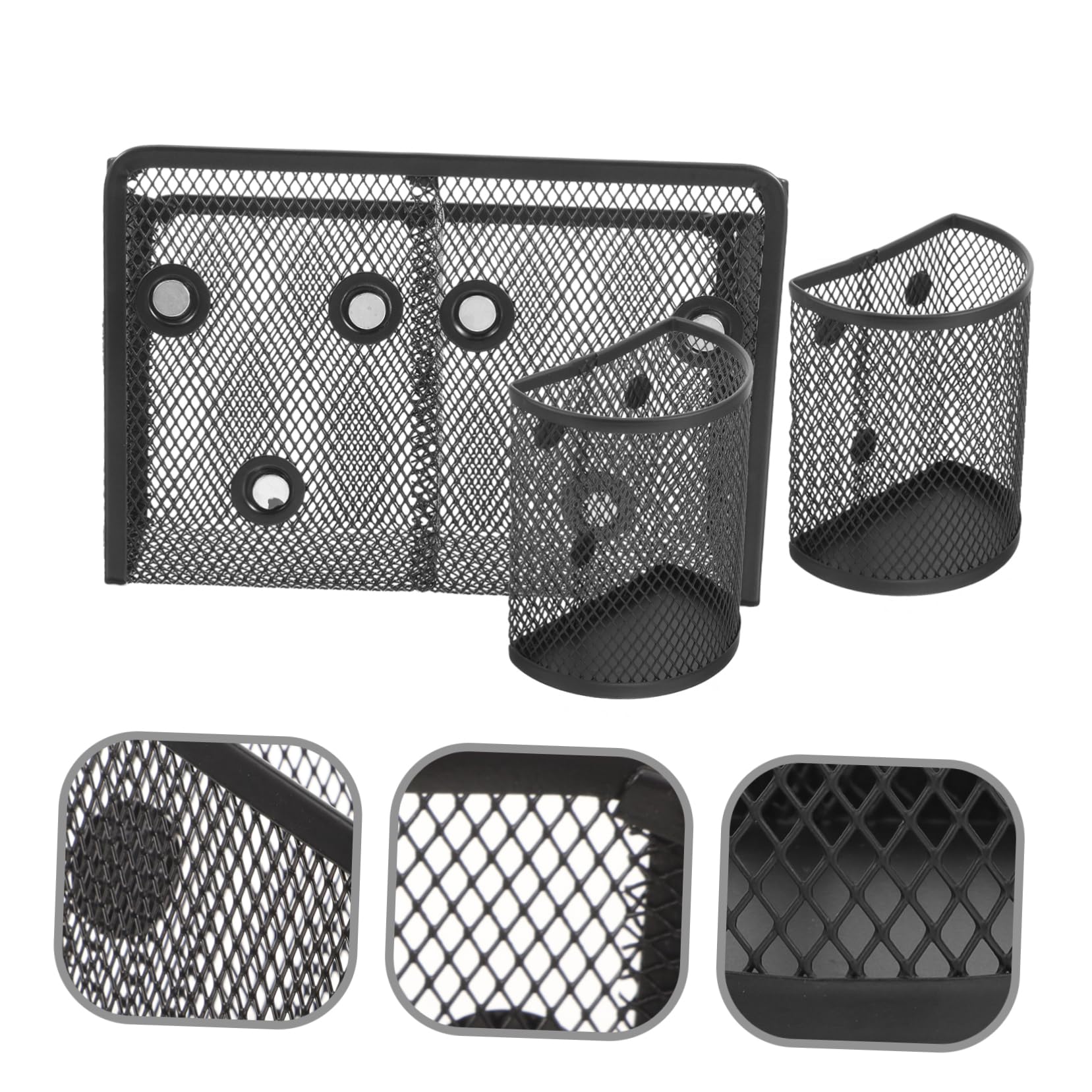Lurrose 3 Set Portapenne Magnetico Assorbibile Scatola Portapenne Per Lavagna Scatola Per Gesso Di Capacità Per Penne Magnetiche Per Tre Set Di Penne 3 Pezzi * 3