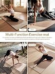 EaseUp Tapis de yoga extra épais -2/5 pouce (10MM), 72,8x31.5" Extra longue longueur, professionnel TPE Tapis de yoga antidérapants pour le Yoga, l'Exercice, la Formation, les Pilates et la Fitness, avec sangle