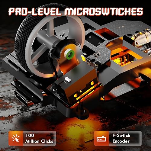 Miniatura 7 de ATTACK SHARK V6 - Ratón inalámbrico para juegos de 2.29 oz con base de carga magnética RGB, BT/2.4G inalámbrico/con cable, sondeo 1K, sensor PixArt