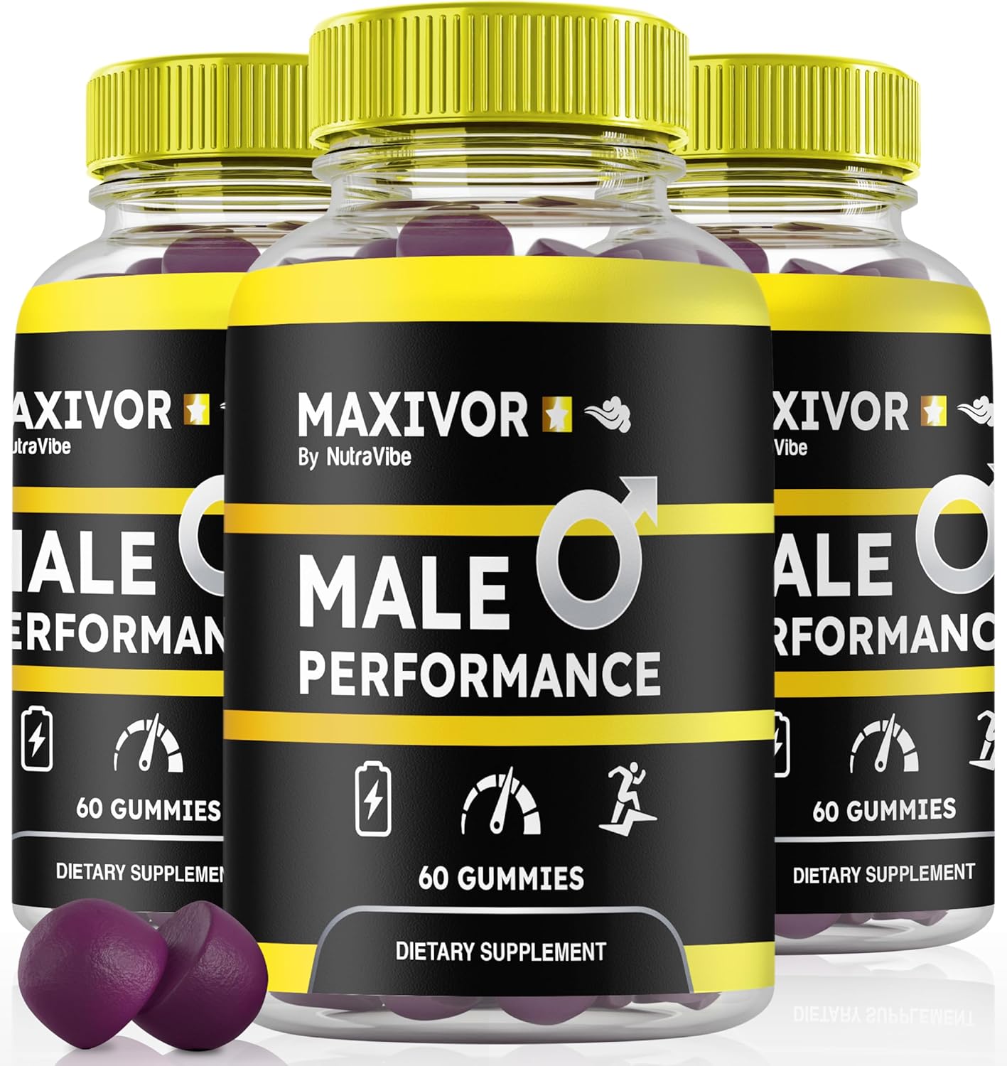(3 Pack) Maxivor Gummies for Men – Powerful Male Support Formula to Sustain Performance, Energy, Stamina | Natural Maxivor Gummy for Men’s Wellness & Performance (180 Gummies)