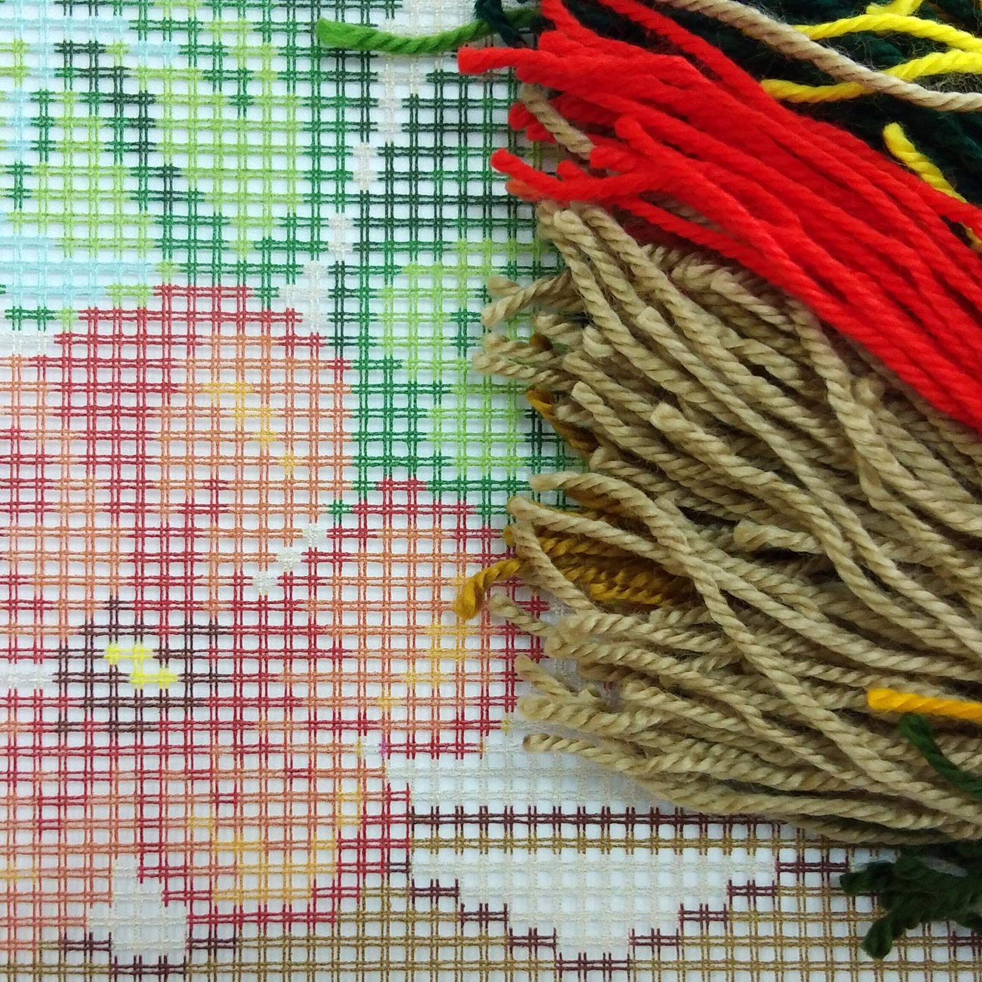 Kit Punto Croce Brvsk Con Stampa Floreale Nasturzio – Tela Cotone 16x16 Pollici, Ago E Fili Inclusi