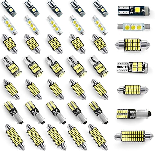 QUICTO 42 bombillas LED para uso en automóvil 1102in 1220in 1417in 1614in Ba9s T5 T10 se pueden utilizar para luces interiores de automóvil luces de