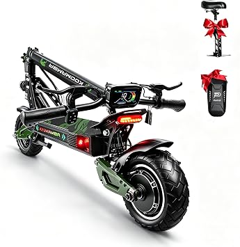 ZU06 Electric Scooter for Adults 1200W, 35 MPH Fast E Scooter with 50 Mile Range, 10" Off Road Fat Tires, NFC Unlock, UL 2272 Certified, Optional Detachable Seat for Commuting & All-Terrain