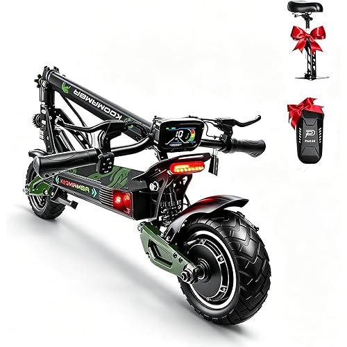 ZU06 Electric Scooter for Adults: 1200W, 35 MPH Fast E Scooter with 50 Mile Range, 10" Off Road Fat Tires, NFC Unlock, UL 2272 Certified, Optional Detachable Seat for Commuting & All-Terrain