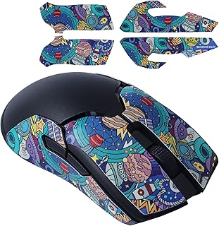 Mouse Anti-Slip Grip Tape fit for Razer Viper/Viper Ultimate, 4pcs Non-Fading Gaming Mouse Skin Sweat Resistant, Easy to Use, Self-Adhesive Design, Pre-Cut,Interstellar Exploration