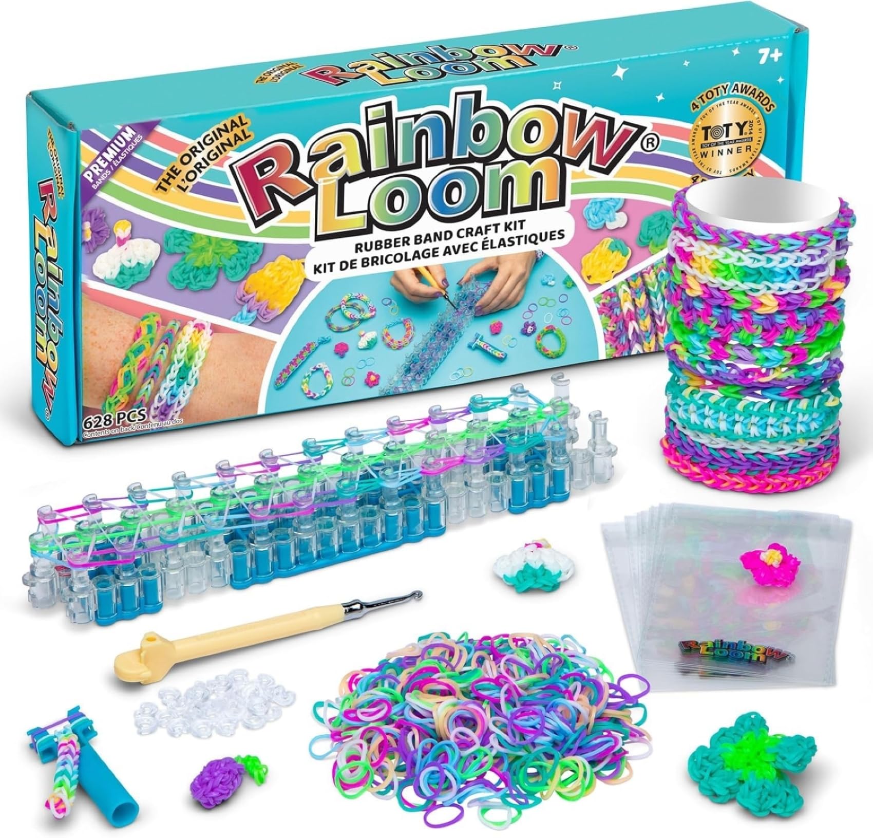 Rainbow Loom® The Original Bracelet Making Kit, Winner of 4 TOTY Awards, Make up to 24 Bracelets, Ideal Craft for Boys and Girls 7+