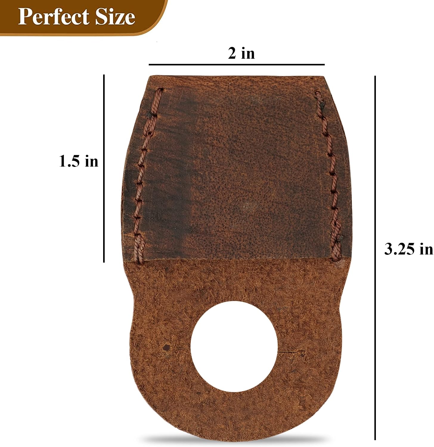 CestAntiQ Handmade Leather Thumb Guard for Wood Carving – Full-Grain Leather Finger Protector, Carving & Whittling Safety Shield for Carpenters, Crafting, Woodworking Tools (Brown)