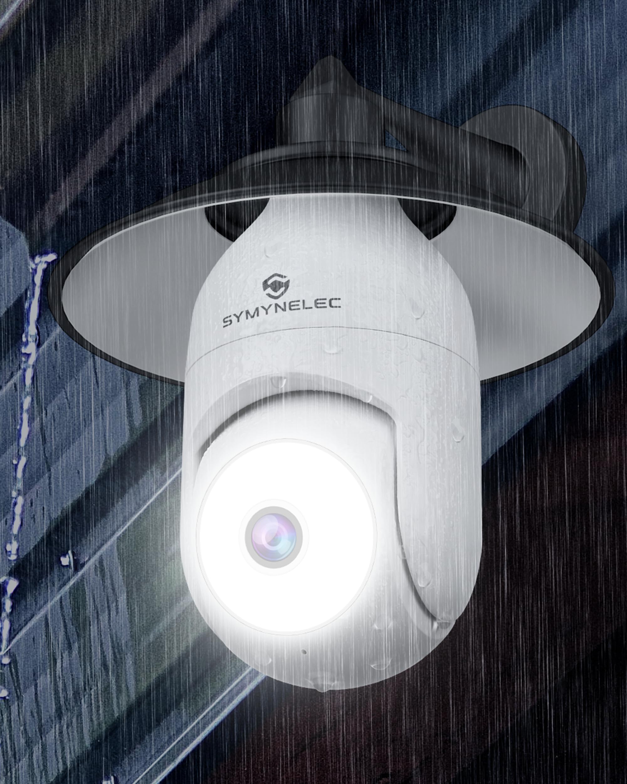 SYMYNELEC Light Bulb Security Camera: Outdoor Wireless WiFi Light Socket Security Cam 360 AI Motion Detection Auto Tracking 2K Color Night Vision 2-Way Talk Siren (2.4GHz Only)