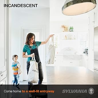 Sylvania Incandescent A19 E26 Medium Base 25 Watt Light Bulbs, 2 Pack | Dimmable A19 Standard Base General Purpose Bulbs, 25W Household Light Bulbs, 120V Soft White Warm White