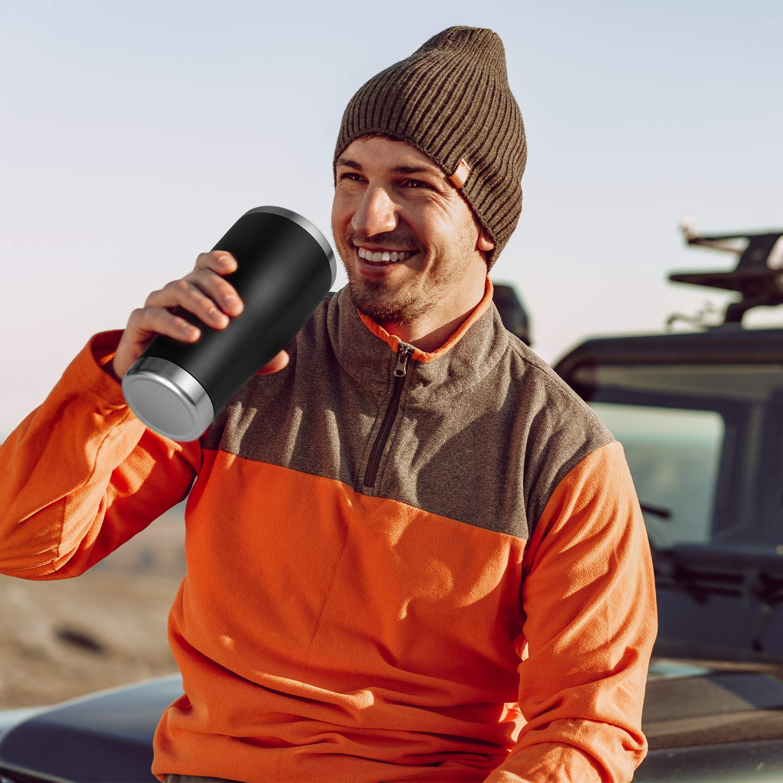 DOMICARE 30 oz Tumbler with Lid and Straw, Stainless Steel Tumblers