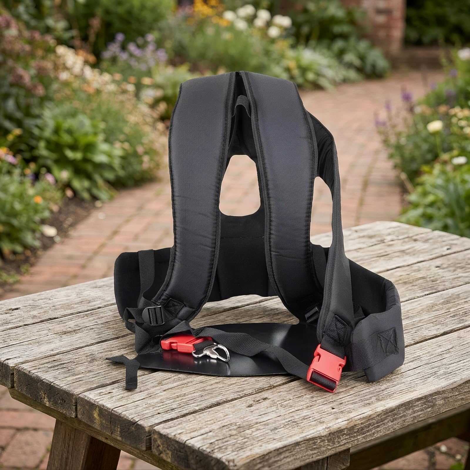 Gralara Imbracatura per Trimmer Regolabile | Universale, Cinghia Doppia per Decespugliatore, Professionale, Attrezzo da Giardinaggio, Cura del Prato