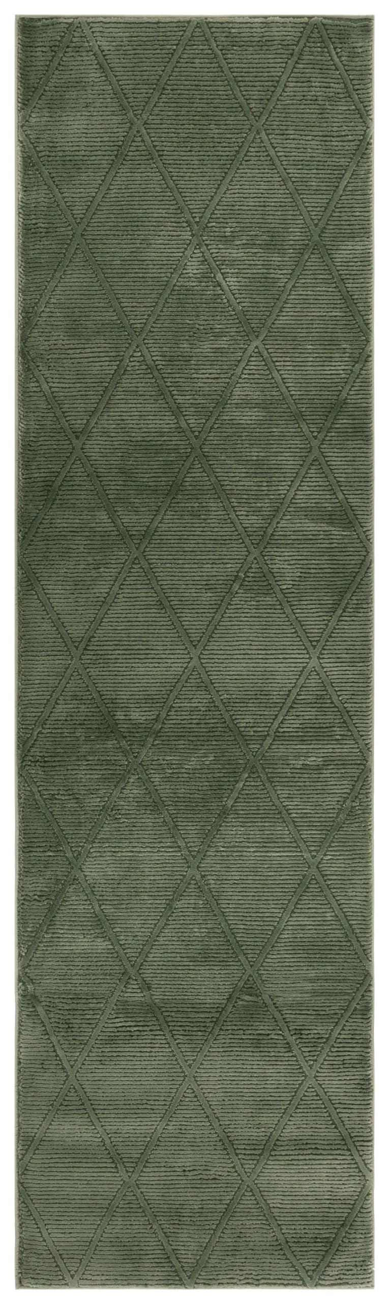 Safavieh Contemporary Rug for Living Room, Dining Room, Bedroom - Revive Collection, Short Pile, in Green, 60 x 110cm