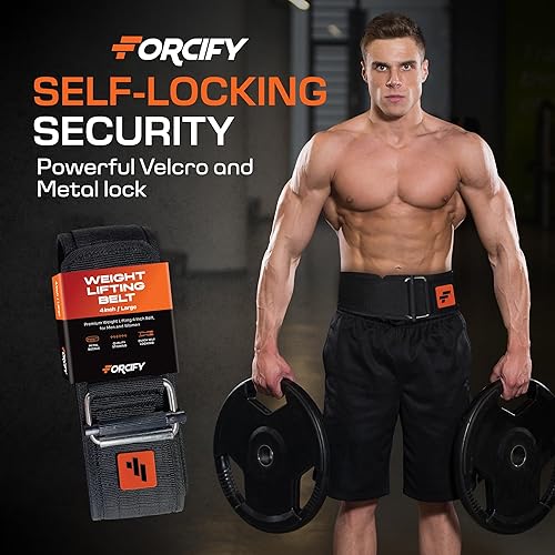 Miniatura 6 de Cinturón de levantamiento de pesas para sentadillas, cinturón de gimnasio ajustable de nailon de 59.8 x 4 pulgadas con hebilla de metal, soporte de