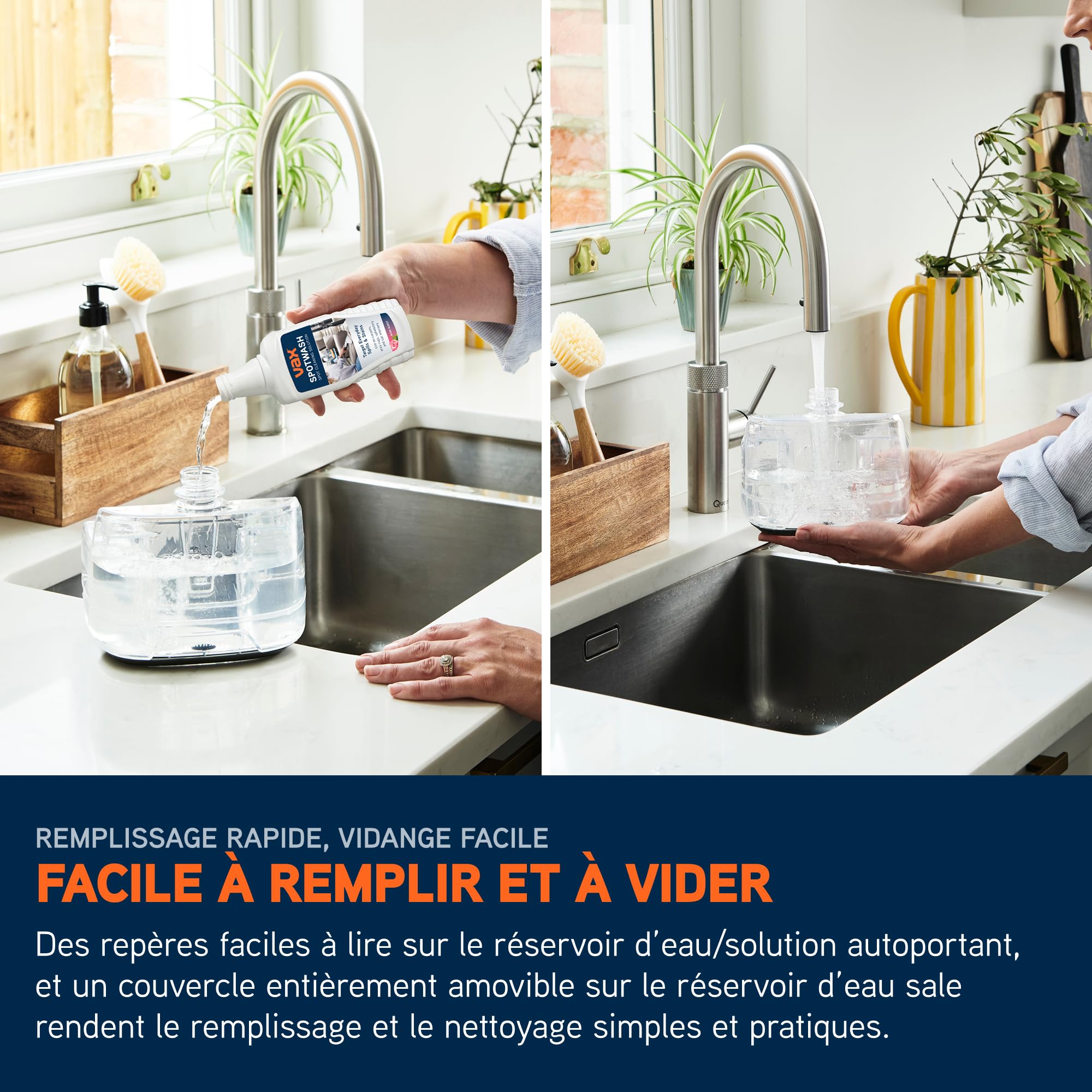 Vax SpotWash Home Duo Spot Nettoyeur, détachant pour shampouineuse tapis et tissus d'ameublement, séchage rapide, protection antimicrobienne et nettoyage en profondeur de plusieurs surfaces